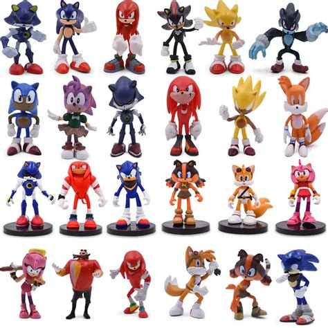 6pcsset 4 7cm Sonic Boom Rare Dr Eggman Shadow Pvc Toys Action Figures