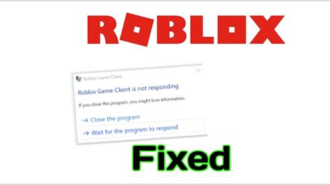 How To Fix Roblox Game Client Not Responding Youtube