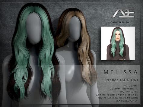 Ade Darma S Melissa Hair Strands Add On Sims Hair Sims 4 Teen