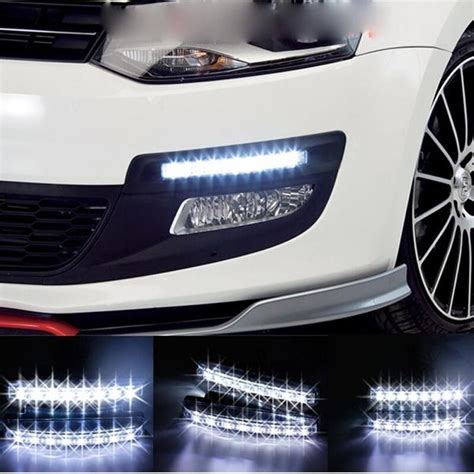 Kit Barra 8 Led Farol Drl Luz Diurna Carro Moto 15cm Par MercadoLivre