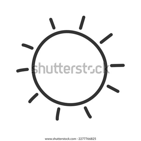 Sun Rays Flat Icon Sunny Weather Stock Vector Royalty Free 2277766825