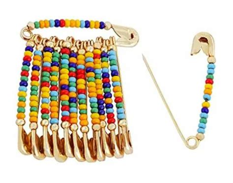 Buy Vama Mix Multicolor Beads Saree Safety Pin For Girls Safety Sari