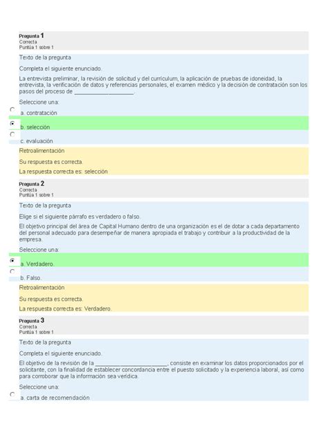 Los Procesos B Sicos De Capital Humano Examen Pregunta Correcta