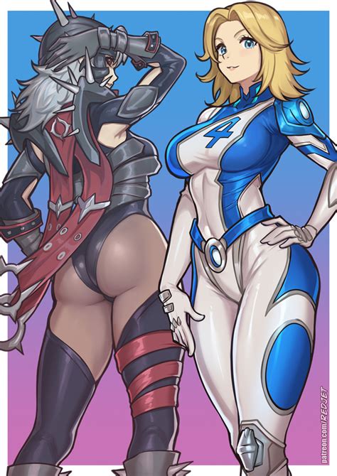 Sue Storm And Malice Marvel And More Drawn By Redjet Danbooru