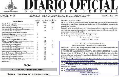 DIÁRIO OFICIAL DF 2012 DODF Dicas Grátis 2022