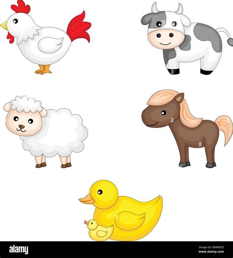 Farm Animals Stock Vector Images Alamy