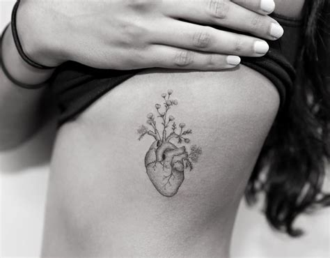 Anatomical Heart With Flowers Tattoo Meaning Best Flower Site