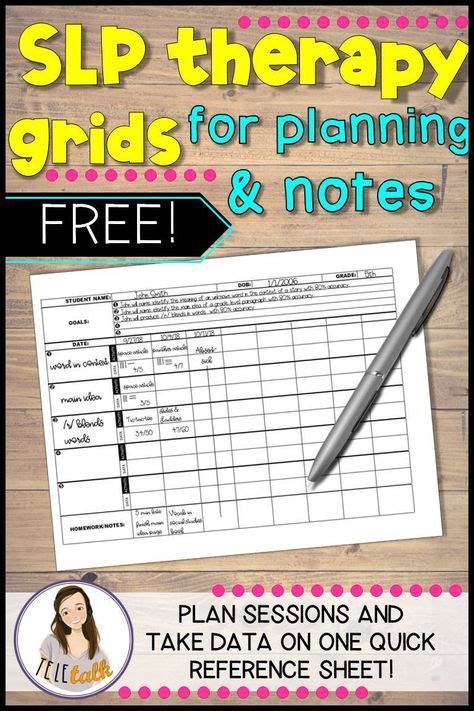 This Free Excel Spreadsheet Is An Organized And Quick System For Planning Speech Therapy