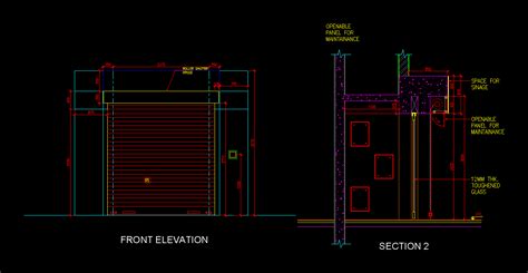 Detalle Cortina Enrollar En Autocad Librer A Cad