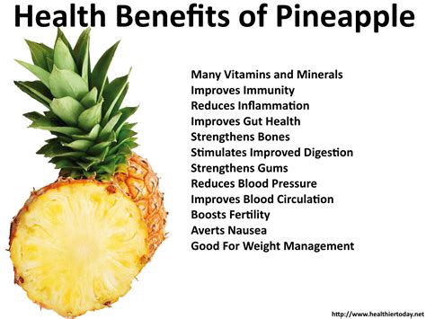 Health Benefits Of Pineapple Healthiertoday