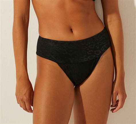 Partes De Abajo De Bikini Bottom Bikini Media Onca Bordada Black