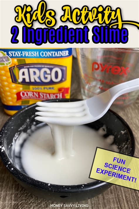 Kids Activity: Make Slime Using Cornstarch and Water - Money Savvy Living