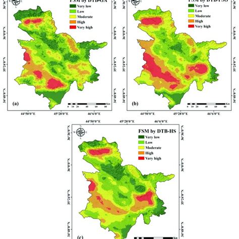 Flood Susceptibility Mapping With A Dtb Ga B Dtb Pso And C Dtb Hs Download