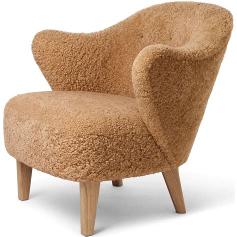 Fauteuil Ingeborg Peau de mouton Honey Chêne naturel