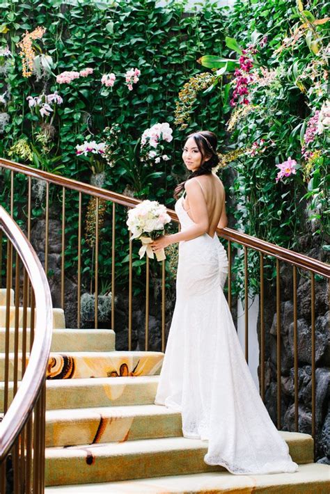 Gorgeous Bride By Our Beautiful Orchids At The Kahala Hotel Resort