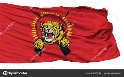 Tamil Tigers Flag Isolated White Background Rendering — Stock Photo ...