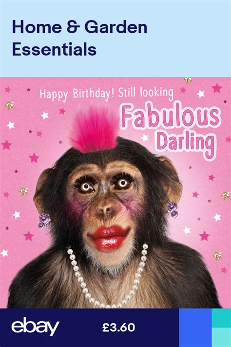 Chimpanzee Birthday Card Fabulous 3d Goggly Eyes And Fluff Funny Greeting