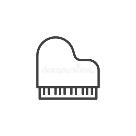 Grand Piano Line Icon Outline Vector Sign Linear Style Pictogram