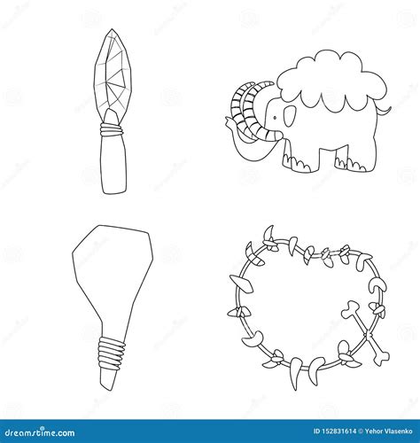 Illustration De Vecteur De Signe De Primitif Et D Arch Ologie