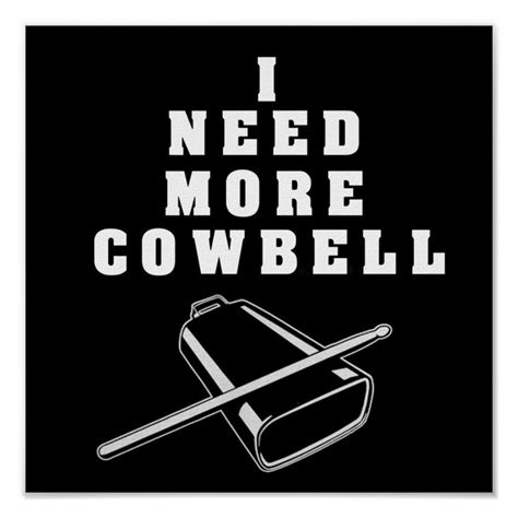 More Cow Bell Poster Zazzle Cow Bell Cow Custom Holiday Card