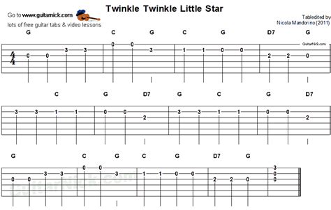 Twinkle Twinkle Little Star Guitar Tab