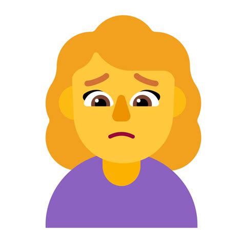 Woman Frowning Flat Default Icon Fluentui Emoji Flat Iconpack Microsoft