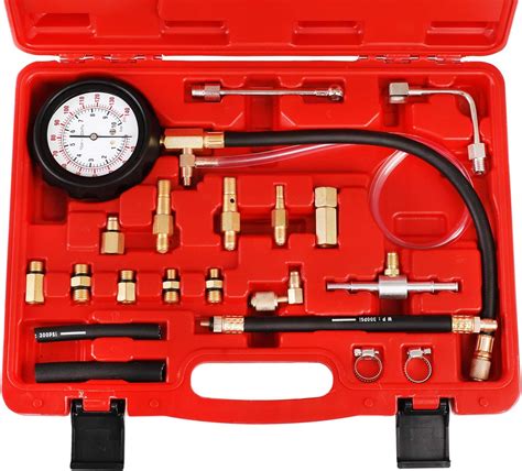 Jifetor Fuel Injection Pump Pressure Tester Gauge Kit Car Gasoline Gas