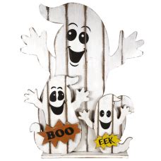 Famille De Fant Mes Lumineux En Bois Cm D Co Halloween Badaboum Fr