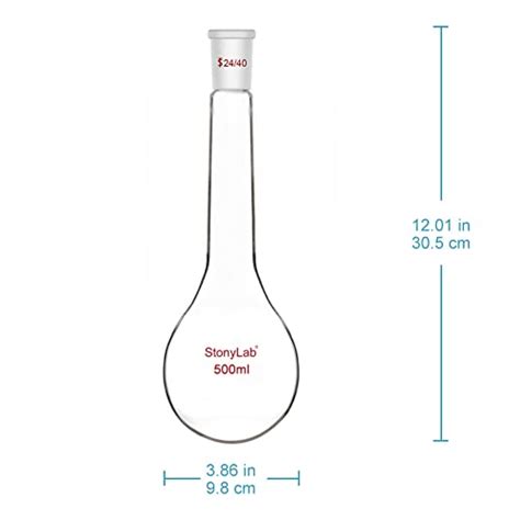 Stonylab Kjeldahl Flask Heavy Wall Long Neck Lab Flask Borosilicate