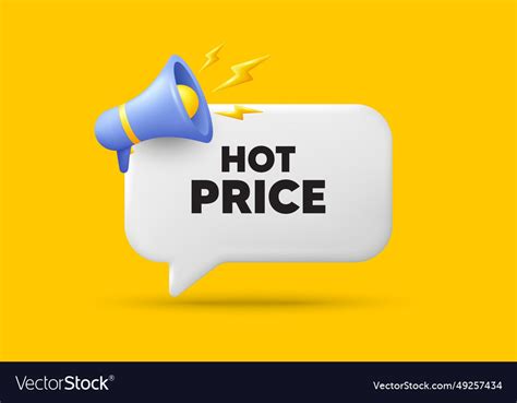 Hot Price Tag Special Offer Sale Sign D Speech Vector Image