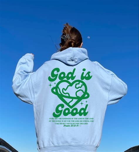 God Is Good Aesthetic Hoodie Christian Hoodie Trendy Hoodie Etsy