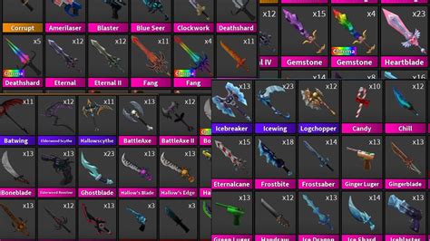 Murder Mystery 2 Every Single Godly Gunknife I Own Inventory Review