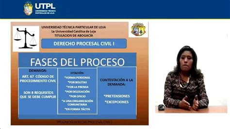 Utpl Fases Del Proceso I [ AbogacÍa Derecho Procesal Civil I ] Youtube