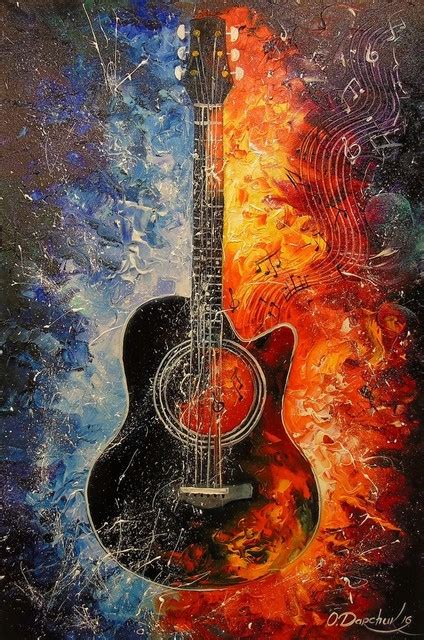 Guitar Oil Painting Paintings By Vango Art Original Art From Emerging Artists