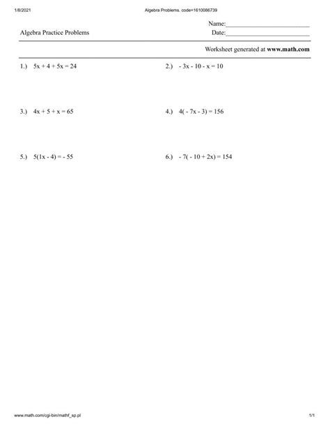 Combining Like Terms And Distributive Property Online Exercise For Live Worksheets