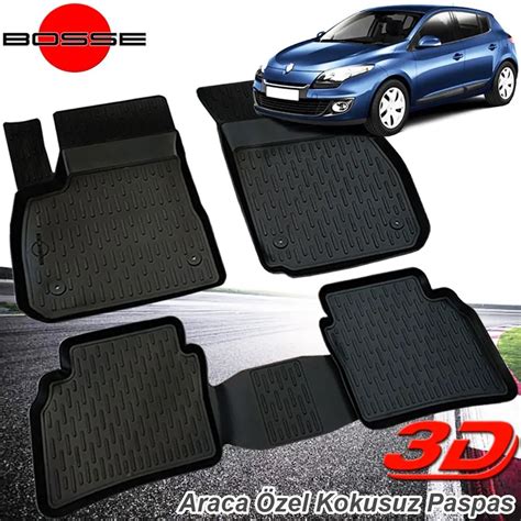 Alfombrilla 3D Para Renault Megane 3 2009 2015 De BOSSE Alfombras De