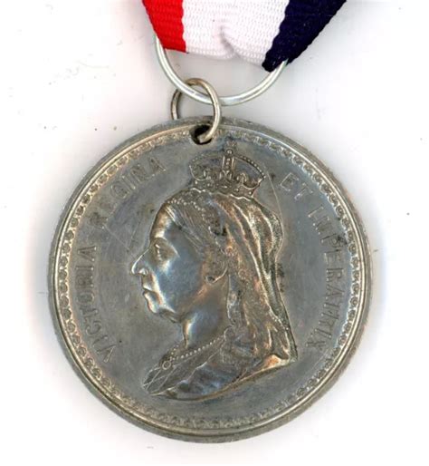 QUEEN VICTORIA DIAMOND Jubilee Medal Medallion Shield Laurels Antique