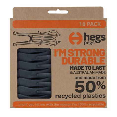 Hegs Pegs Eco Grey Recycled Clothes Pegs 18 Pack Jb Hi Fi