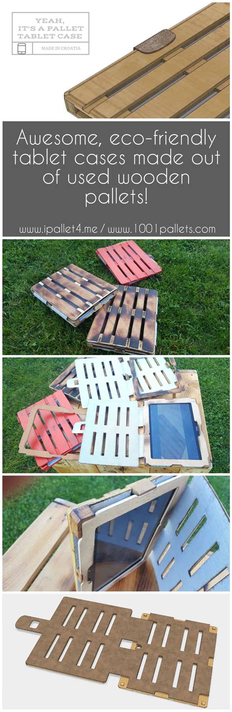 Laser Cut Recycled Pallet Tablet Case • 1001 Pallets