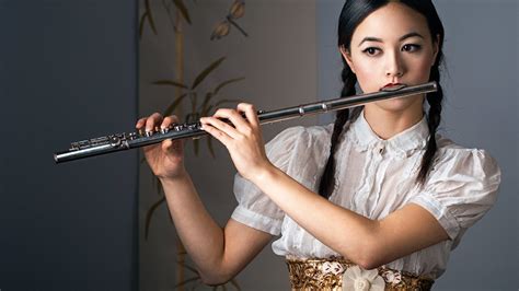 Wallpaper Women Model Looking Away Long Hair Brunette Asian Musical Instrument Music