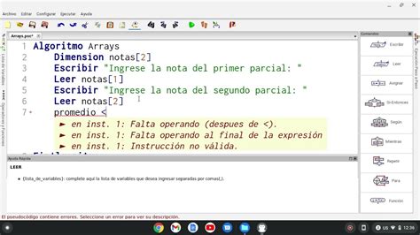 Arrays En Pseint Youtube