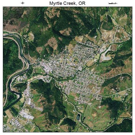 Aerial Photography Map of Myrtle Creek, OR Oregon