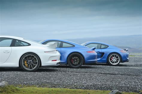 Autocar test: Porsche 991 911 GT3 vs. 991 911 GTS vs. 981 Cayman GTS ...