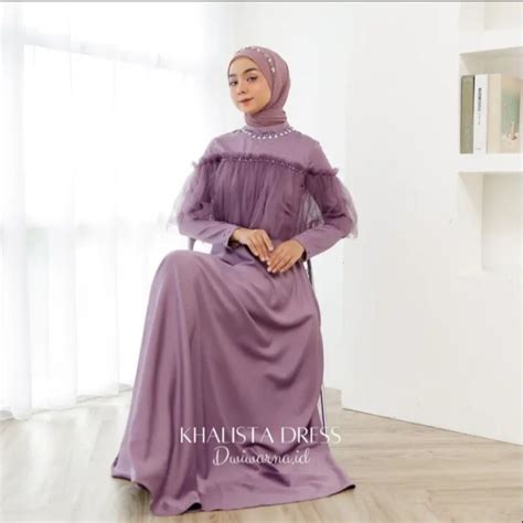 Jual Khalista Dress Gaun Pesta Muslimah Gaun Kondangan Gaun