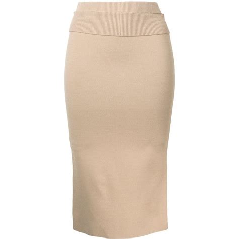 Dion Lee Suspended Ribbed Pencil Skirt Found On Polyvore Featuring