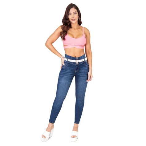 Jeans Con Faja Interna Control De Abdomen Jmc Ropa Colombiana