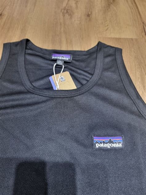 Patagonia Black Singlet Mens Fashion Activewear On Carousell