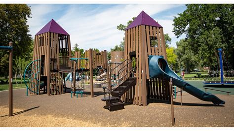 City Park Playground - Fort-like Playground Towers