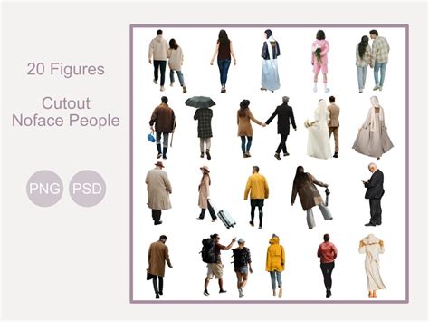 Cutout Realistic No Face People Version 3 20 Pack Photoshop People From
