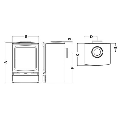 Gazco Vogue Midi T Wall Mounted 3 Sided Balanced Flue Gas LPG